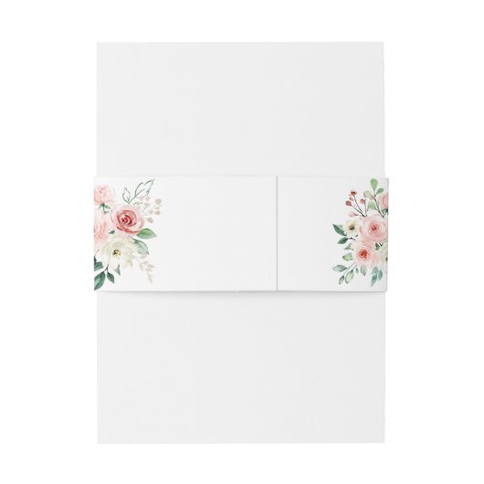 Elegant Dainty Autumn Floral Wedding Uitnodiging Uitnodigingen Wikkel (Achterkant Voorbeeld)