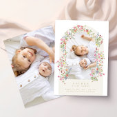 elegant dainty floral arch 2 photo our baby birth aankondiging