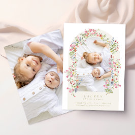 elegant dainty floral arch 2 photo our baby birth aankondiging
