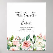 Elegant Dainty Floral Dit kaarsgeblog Poster (Voorkant)