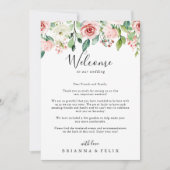 Elegant Dainty Floral Wedding Welcome Letter (Voorkant)