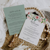Elegant Dainty Floral Wedding Welcome Letter