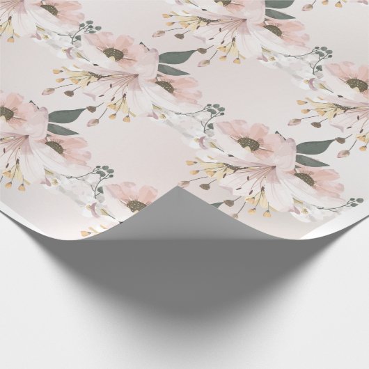 Elegant Dainty Florals Wrapping Paper Sheets Cadeaupapier (Hoek)