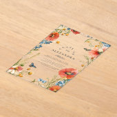 Elegant Dainty Wildflower Graduation Party Acryl Uitnodigingen (Laagn)