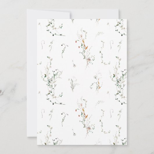 Elegant Dainty Wildflower Graduation Party Kaart (Achterkant)