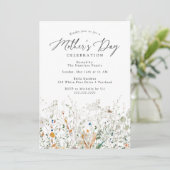 Elegant Dainty Wildflower Moederdag Kaart (Staand voorkant)