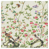 Elegant Daisies Bird Fabric Stof (Close Up)