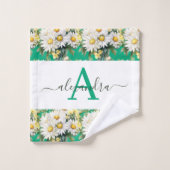 Elegant Daisies Daisy Floral Towel Set Bad Handdoek (Wasdoekje)