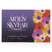 Elegant Daisies met Paarse Glitter Wedding