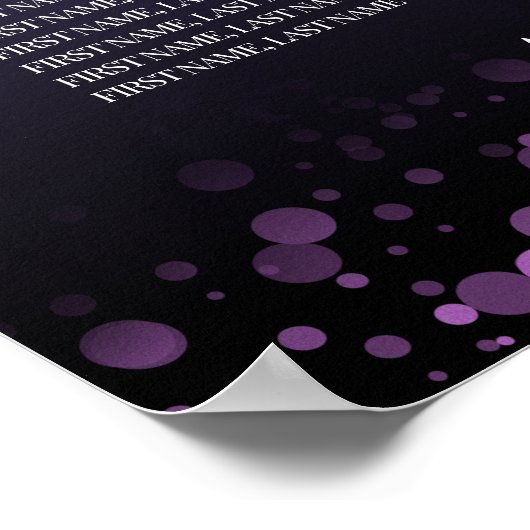 Elegant Daisies over de Paarse weddenschapskaart Poster (Hoek)