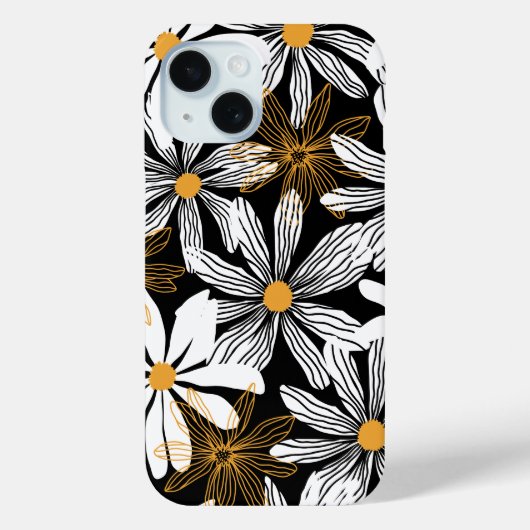 Elegant Daisy Abstract Patroon Case-Mate iPhone Case (Achterkant)