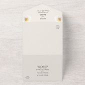 Elegant Daisy All-in-One Weddenschap All In One Uitnodiging (Buitenkant)