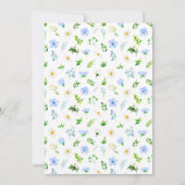 Elegant Daisy and Forget Me Not Wedding Kaart (Achterkant)