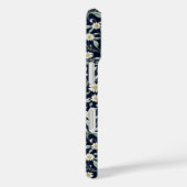 Elegant Daisy Bloempatroon op Donkere Achtergrond Case-Mate iPhone Case (Achterkant / Rechts)