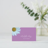 Elegant Daisy Bloom Botanical Lavender Paars Visitekaartje (Staand voorkant)