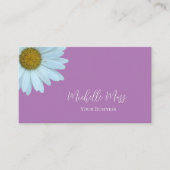 Elegant Daisy Bloom Botanical Lavender Paars Visitekaartje (Voorkant)