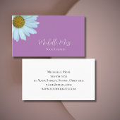 Elegant Daisy Bloom Botanical Lavender Paars Visitekaartje