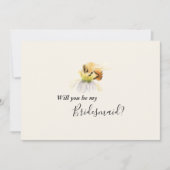 Elegant Daisy Bridesmaid proposal Kaart (Voorkant)