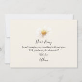 Elegant Daisy Bridesmaid proposal Kaart (Achterkant)