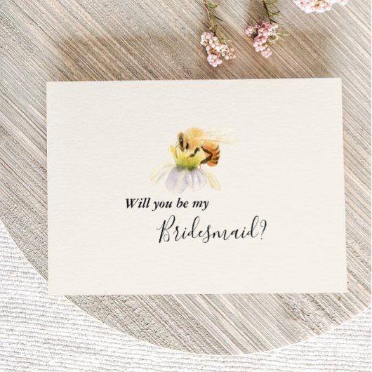 Elegant Daisy Bridesmaid proposal Kaart