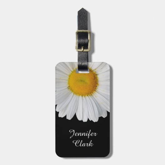 Elegant Daisy Custom Bagagelabel (Voorkant verticaal)