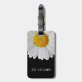 Elegant Daisy Custom Bagagelabel (Achterkant verticaal)