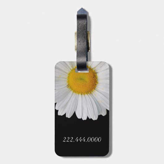 Elegant Daisy Custom Bagagelabel (Achterkant verticaal)