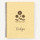 Elegant Daisy Design - Minimalistische Bloemen Notitieboek (Voorkant)