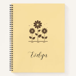 Elegant Daisy Design - Minimalistische Bloemen Notitieboek