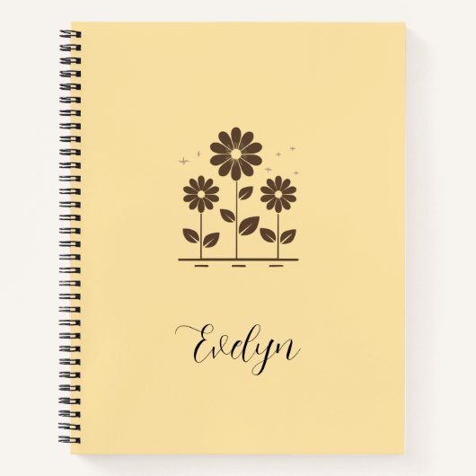 Elegant Daisy Design - Minimalistische Bloemen Notitieboek (Voorkant)