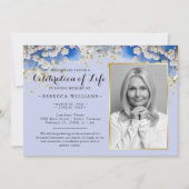 Elegant Daisy Floral Foto's vieren het leven Kaart (Voorkant)