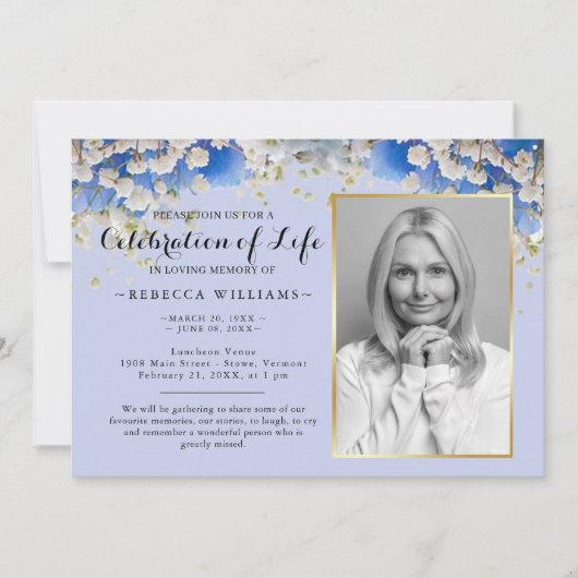 Elegant Daisy Floral Foto's vieren het leven Kaart (Voorkant)