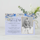 Elegant Daisy Floral Foto's vieren het leven Kaart (Staand voorkant)