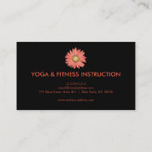 Elegant Daisy Flower Logo Yoga Visitekaartje (Achterkant)
