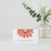Elegant Daisy Flower Logo Yoga Visitekaartje (Staand voorkant)