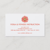 Elegant Daisy Flower Logo Yoga Visitekaartje (Achterkant)