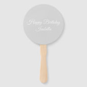 Elegant Daisy Flower on Light Silver Grey Birthday Handwaaier (Achterkant)