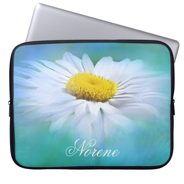 Elegant Daisy Laptop Sleeve (Voorkant)