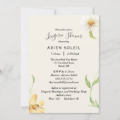 Elegant Daisy Lingerie Shower Invitation Kaart (Voorkant)