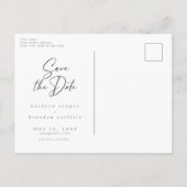 Elegant Daisy Minimal Photo Save the Date Announce Aankondigingskaart (Achterkant)