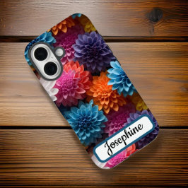 Elegant Daisy Naadloos Bloempatroon iPhone 16 Hoesje