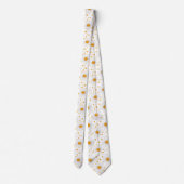 Elegant Daisy Patroon met Polka Dots Stropdas (Achterkant)