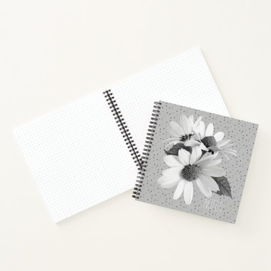 Elegant Daisy Pattern Journaling Notitieboek (Binnen)