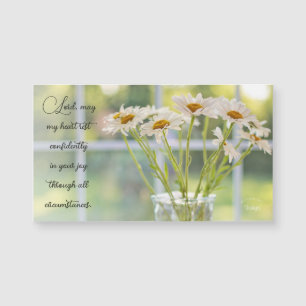 Elegant Daisy Photography Joy Inspirerend Magnet