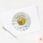 Elegant Daisy Ronde Sticker (Envelop)