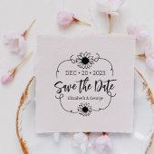 Elegant Daisy Save the Date Wedding Rubberstempel