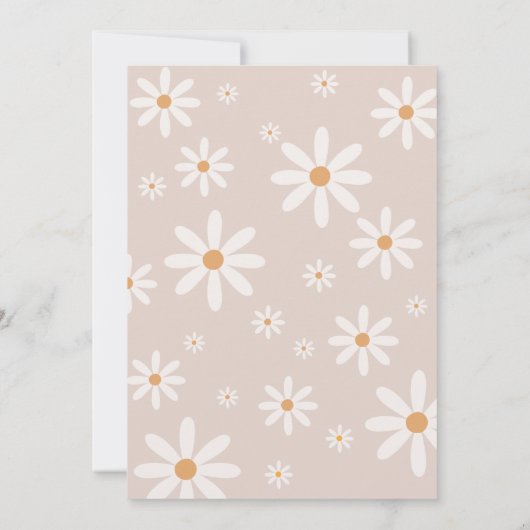 Elegant Daisy Terracotta Vrijgezellenfeest Kaart (Achterkant)
