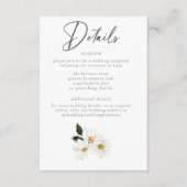 Elegant Daisy Watercolor Minimalist Wedding Informatiekaartje (Voorkant)