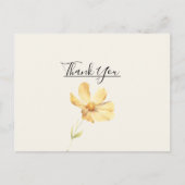 Elegant Daisy Wedding Bedankt Briefkaart (Voorkant)