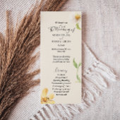 Elegant Daisy Wedding Flat Program Programmakaart